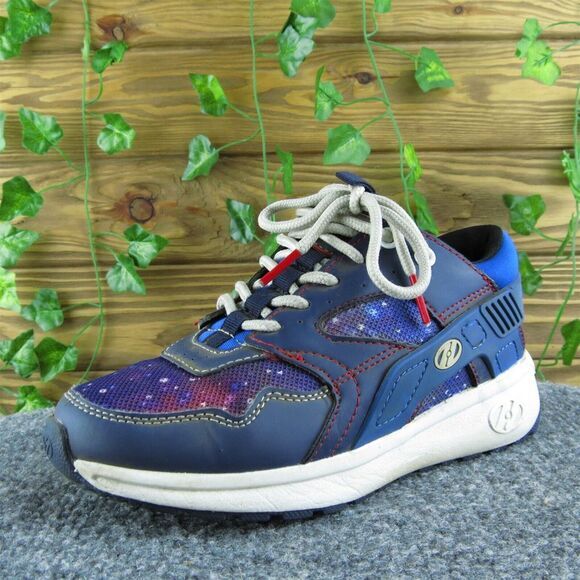 Heelys‎ Boys Sneaker Shoes Sz Y 1 Medium Athletic Blue Synthetic Lace Up - Picture 1 of 10